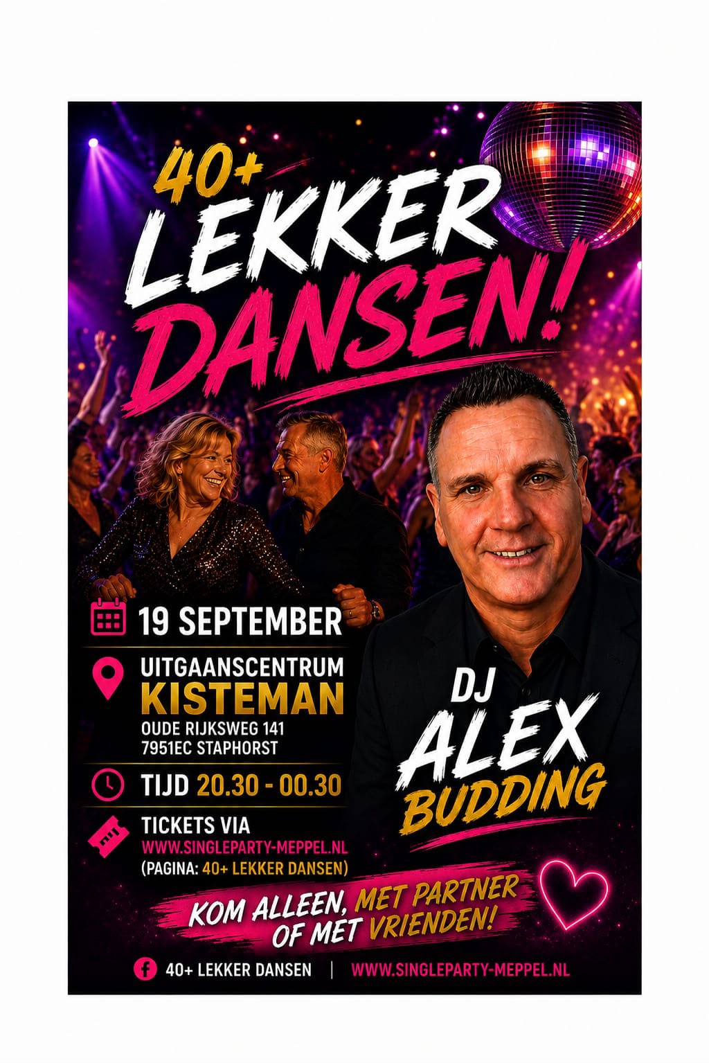 Flyer 40+ Lekker Dansen